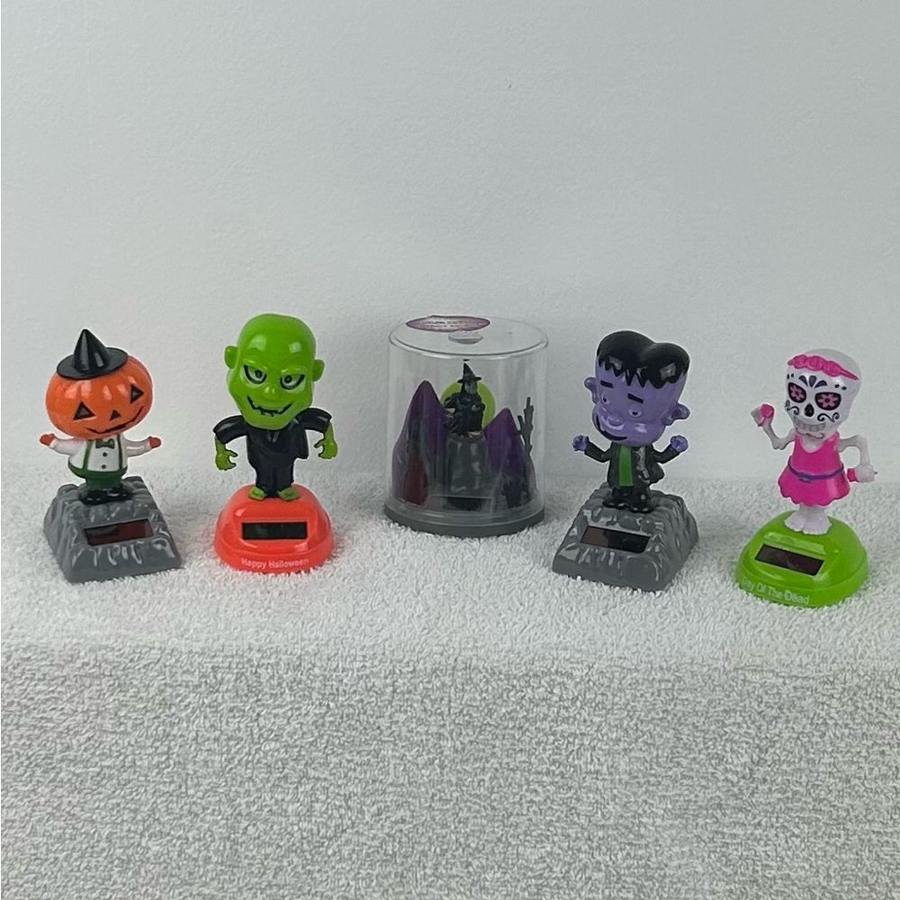 5 - Halloween-Themed Solar-Powered Dancers & Witch flying/swinging on broom